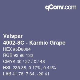 Farbcode: Valspar - 4002-8C - Karmic Grape | qconv.com