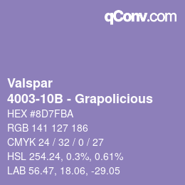 Color code: Valspar - 4003-10B - Grapolicious | qconv.com