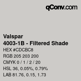 Code couleur: Valspar - 4003-1B - Filtered Shade | qconv.com