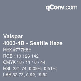カラーコード: Valspar - 4003-4B - Seattle Haze | qconv.com