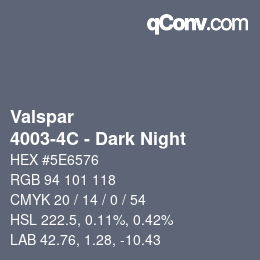 Color code: Valspar - 4003-4C - Dark Night | qconv.com