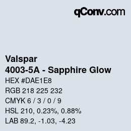 Color code: Valspar - 4003-5A - Sapphire Glow | qconv.com