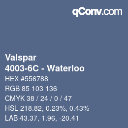 Color code: Valspar - 4003-6C - Waterloo | qconv.com