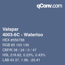 カラーコード: Valspar - 4003-6C - Waterloo | qconv.com