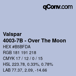 Color code: Valspar - 4003-7B - Over The Moon | qconv.com