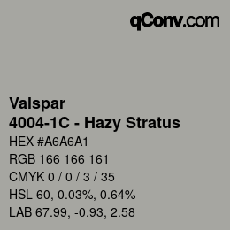Color code: Valspar - 4004-1C - Hazy Stratus | qconv.com