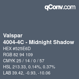 Color code: Valspar - 4004-4C - Midnight Shadow | qconv.com