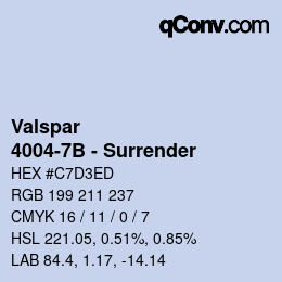 Color code: Valspar - 4004-7B - Surrender | qconv.com