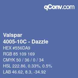 Color code: Valspar - 4005-10C - Dazzle | qconv.com