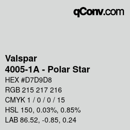 Color code: Valspar - 4005-1A - Polar Star | qconv.com