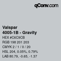 カラーコード: Valspar - 4005-1B - Gravity | qconv.com