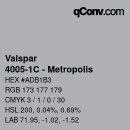 カラーコード: Valspar - 4005-1C - Metropolis | qconv.com