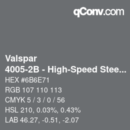 カラーコード: Valspar - 4005-2B - High-Speed Steel | qconv.com