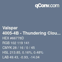 Color code: Valspar - 4005-4B - Thundering Clouds | qconv.com