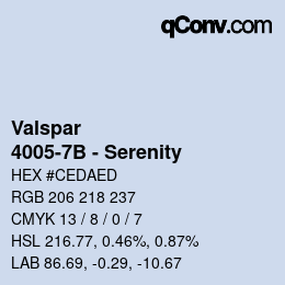 Farbcode: Valspar - 4005-7B - Serenity | qconv.com