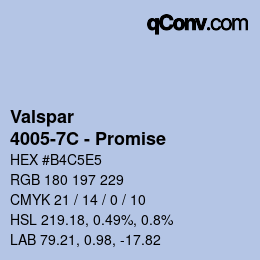 Color code: Valspar - 4005-7C - Promise | qconv.com