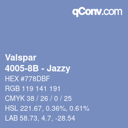 カラーコード: Valspar - 4005-8B - Jazzy | qconv.com