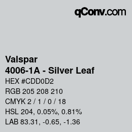 Color code: Valspar - 4006-1A - Silver Leaf | qconv.com