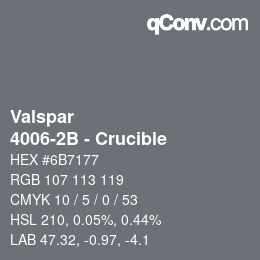 カラーコード: Valspar - 4006-2B - Crucible | qconv.com