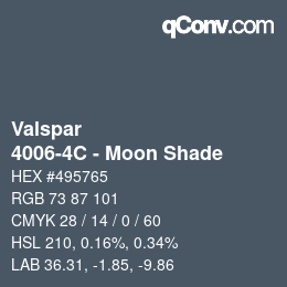 カラーコード: Valspar - 4006-4C - Moon Shade | qconv.com