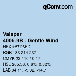 カラーコード: Valspar - 4006-9B - Gentle Wind | qconv.com