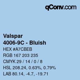 カラーコード: Valspar - 4006-9C - Bluish | qconv.com