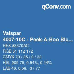 Color code: Valspar - 4007-10C - Peek-A-Boo Blue | qconv.com