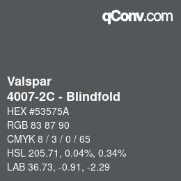 カラーコード: Valspar - 4007-2C - Blindfold | qconv.com