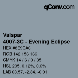Color code: Valspar - 4007-3C - Evening Eclipse | qconv.com