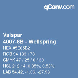 カラーコード: Valspar - 4007-8B - Wellspring | qconv.com