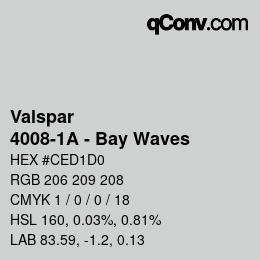 Color code: Valspar - 4008-1A - Bay Waves | qconv.com