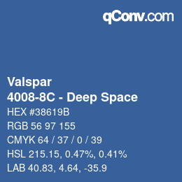 Color code: Valspar - 4008-8C - Deep Space | qconv.com