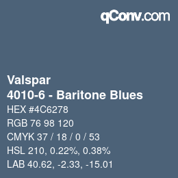 Color code: Valspar - 4010-6 - Baritone Blues | qconv.com