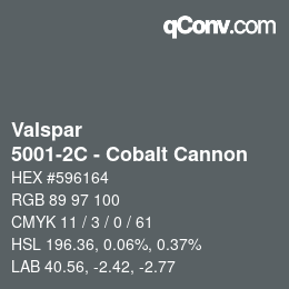Farbcode: Valspar - 5001-2C - Cobalt Cannon | qconv.com