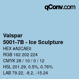 カラーコード: Valspar - 5001-7B - Ice Sculpture | qconv.com