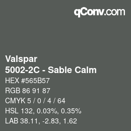 Código de color: Valspar - 5002-2C - Sable Calm | qconv.com