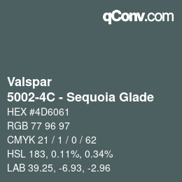Código de color: Valspar - 5002-4C - Sequoia Glade | qconv.com