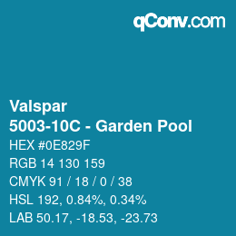 Color code: Valspar - 5003-10C - Garden Pool | qconv.com