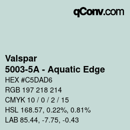 カラーコード: Valspar - 5003-5A - Aquatic Edge | qconv.com