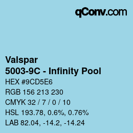 Color code: Valspar - 5003-9C - Infinity Pool | qconv.com