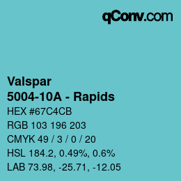 Color code: Valspar - 5004-10A - Rapids | qconv.com