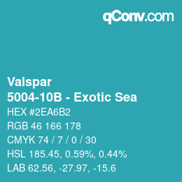 カラーコード: Valspar - 5004-10B - Exotic Sea | qconv.com