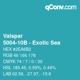 Color code: Valspar - 5004-10B - Exotic Sea | qconv.com