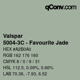 Color code: Valspar - 5004-3C - Favourite Jade | qconv.com
