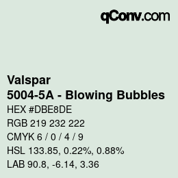 Color code: Valspar - 5004-5A - Blowing Bubbles | qconv.com