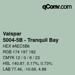 Color code: Valspar - 5004-5B - Tranquil Bay | qconv.com