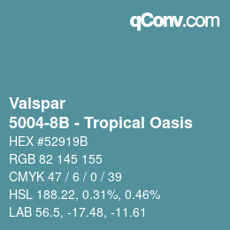 カラーコード: Valspar - 5004-8B - Tropical Oasis | qconv.com