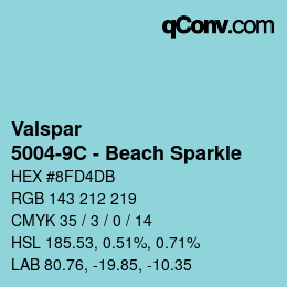 カラーコード: Valspar - 5004-9C - Beach Sparkle | qconv.com