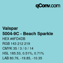 Color code: Valspar - 5004-9C - Beach Sparkle | qconv.com