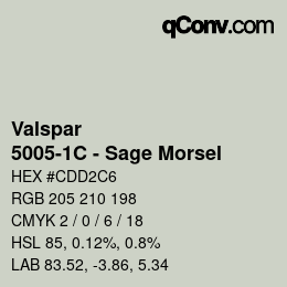 Color code: Valspar - 5005-1C - Sage Morsel | qconv.com